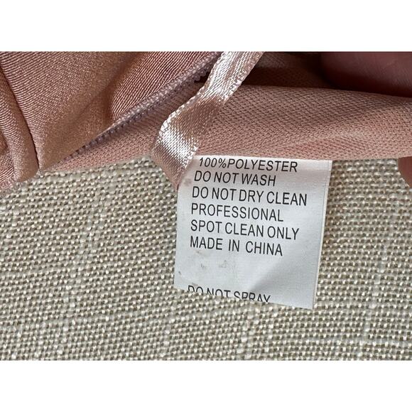 Ieena for Mac Duggal Blush Cape Sleeve V-Neck Fitted Dress 55358 Size 12 - Picture 12 of 13